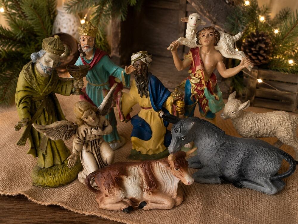 Fontanini Depose Italy Christmas Vintage Nativity set 8 pc